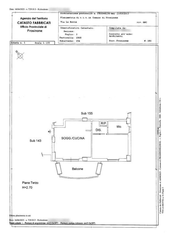 Apartamento en Frosinone