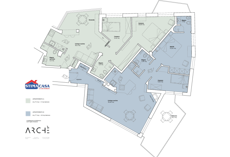 Zolderkamer in Roma