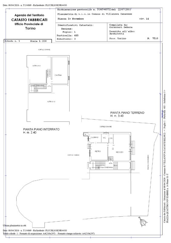 Studio apartment in Villanova Canavese