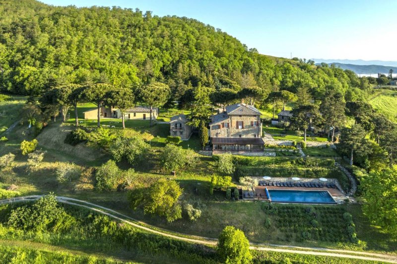 Kleines Dorf in Cortona