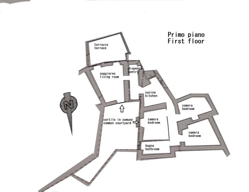 Historisk lägenhet i San Biagio della Cima